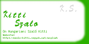 kitti szalo business card